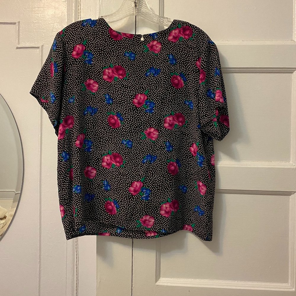 Vintage Silk Floral Top